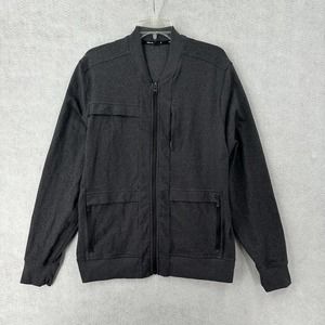 Public Rec Crosstown Bomber Jacket‎ Men's Size LARGE Gray Full Zip